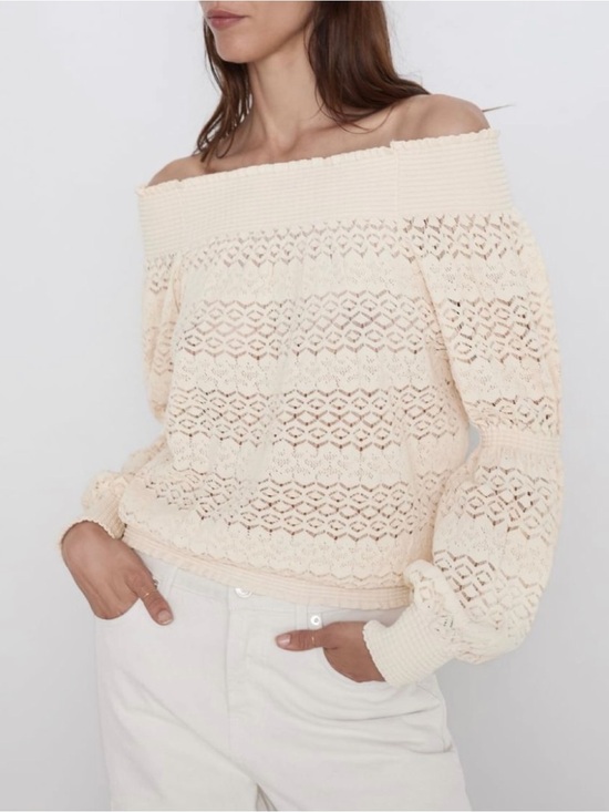 Zara Tops - Zara Romantic Off Shoulder Top